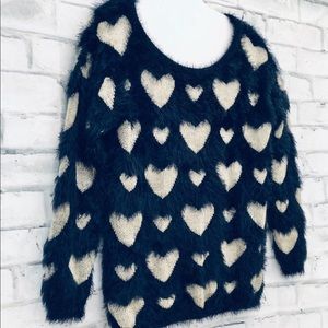 Anthropologie Heart Sweater